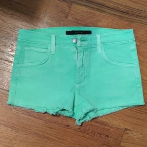 NWT neon green Joe's jeans cutoff shorts 27